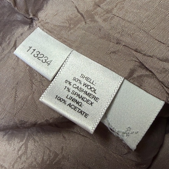 Ann Taylor Wool Cashmere Blend Straight Leg Pants Womens 8 Beige Purple Office - Picture 11 of 11